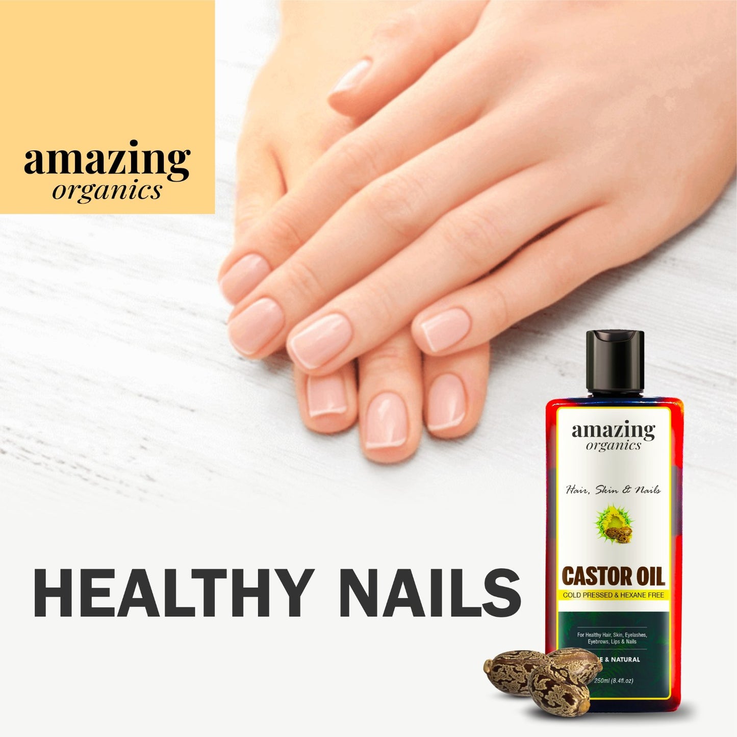 Castor Oil for Hair, Skin & Nails
