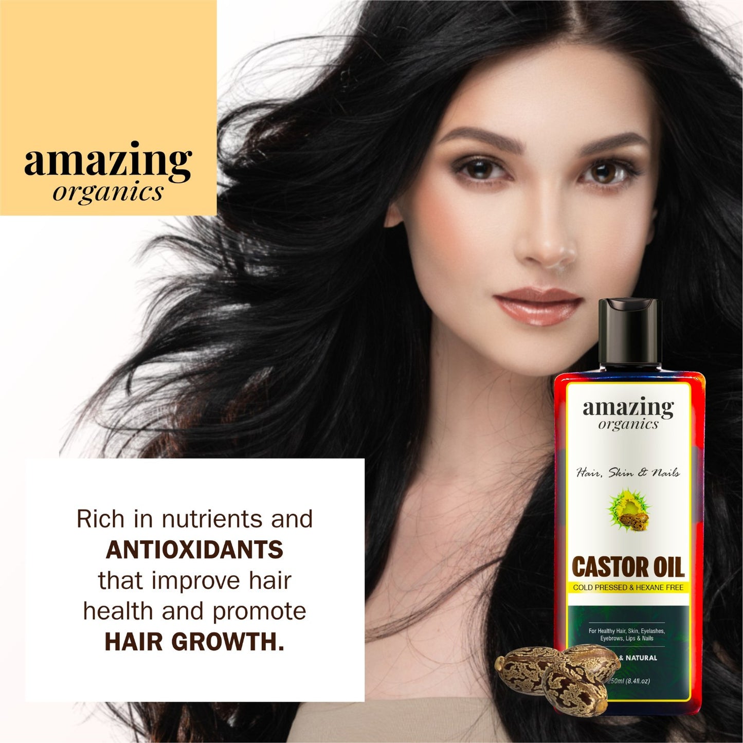 Castor Oil for Hair, Skin & Nails