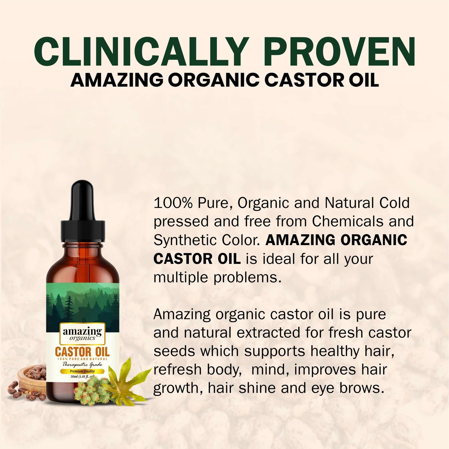 Pure Castor Oil Cold Pressed