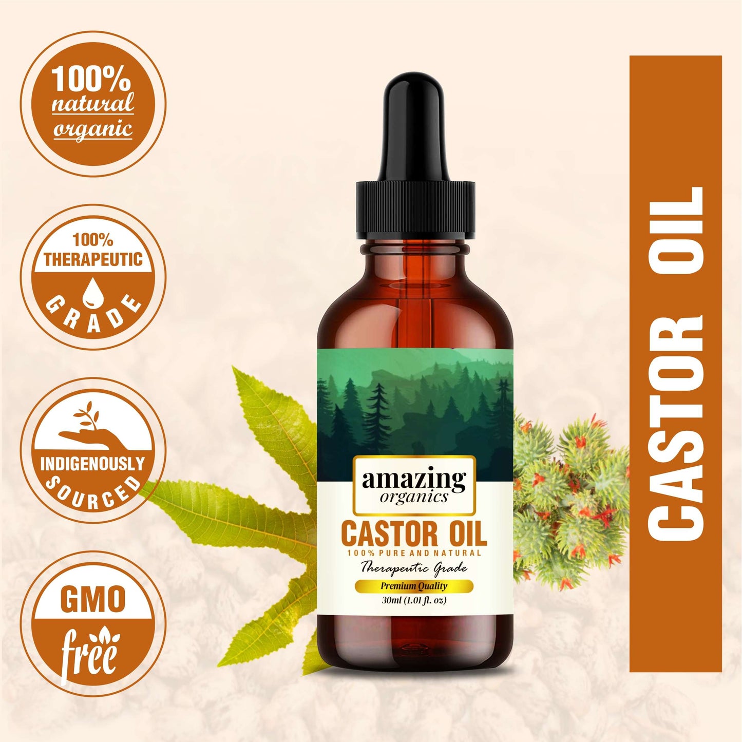 Pure Castor Oil Cold Pressed