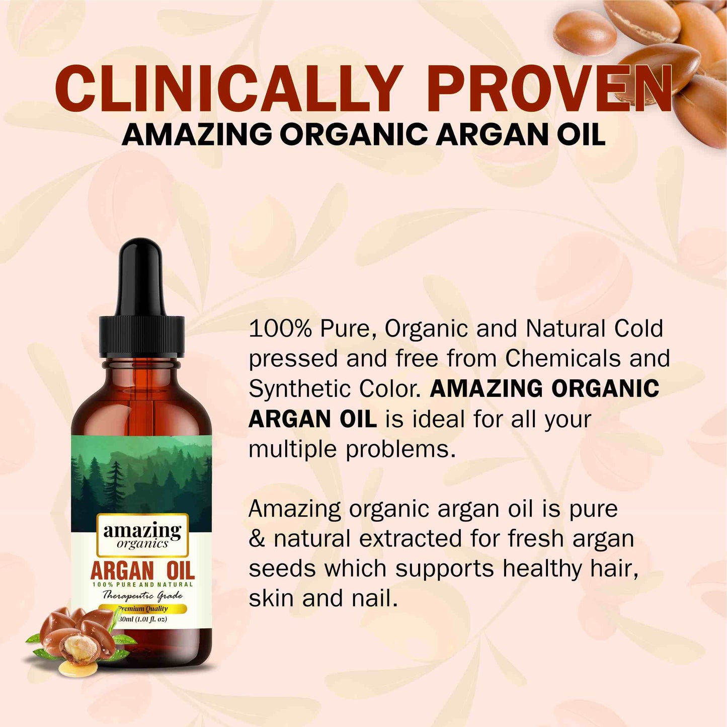 Argan Oil Pure & Organic for Hair & Skin