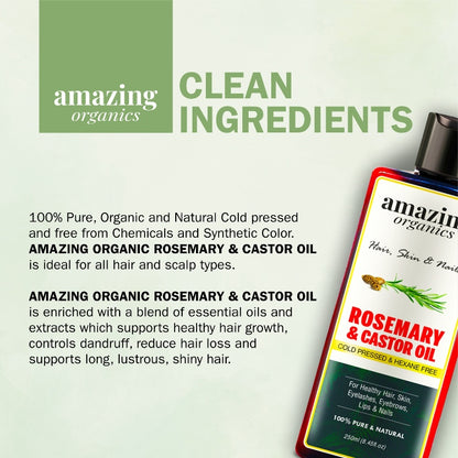 Rosemary & Castor Oil for Hair Growth