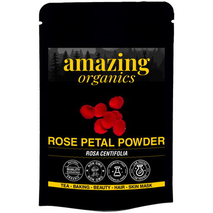 Organic Rose Petal Powder for Skin, Hair & Health